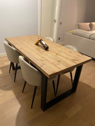 Mesa Comedor Madera Maciza Artesanal 160x80cm