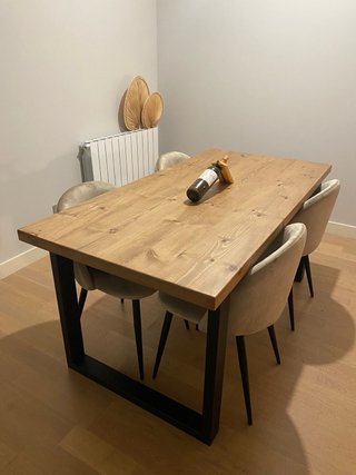 Mesa Comedor Madera Maciza Artesanal 160x80cm
