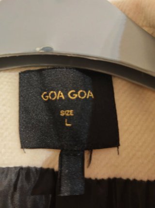 Abrigo paño cruzado mujer Goa Goa beige