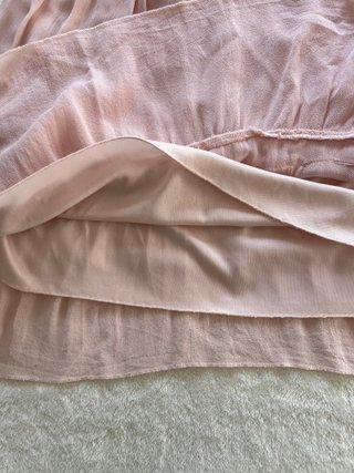 Vestido Zara gasa rosa bordado