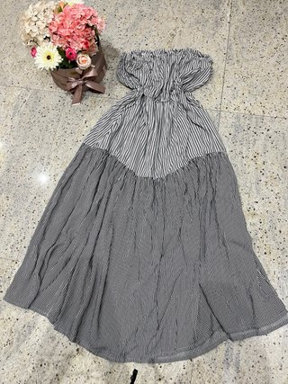 Abito lungo Benetton righe