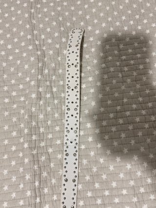 Cinturón Blanco con Brillantes
