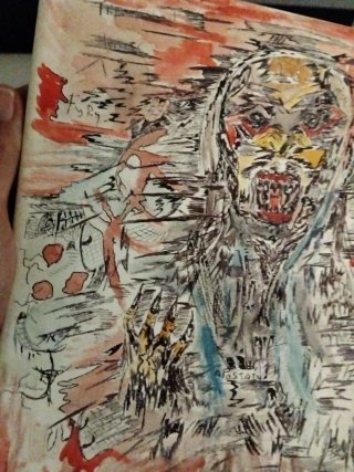 Cuadro gótico papel multicolor