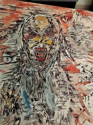 Cuadro gótico papel multicolor