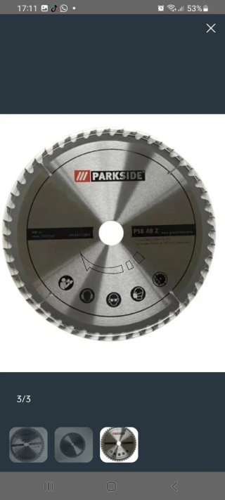 Hoja Sierra Circular Parkside 190mm