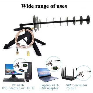 Antena WiFi 16 dBi con trípode