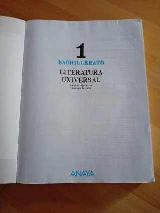 Literatura Universal, 1 Bachillerato
