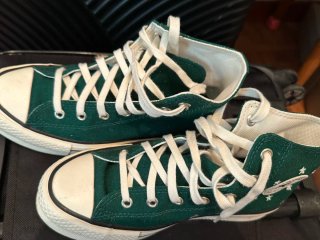Converse plataforma verde mujer talla 35