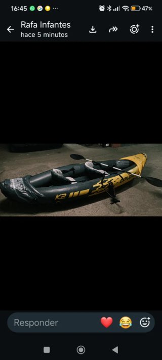 Kayak inflable Explorer K2 amarillo y gris