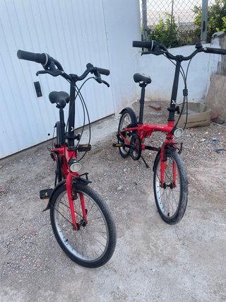 Bicicleta plegable B'TWIN roja