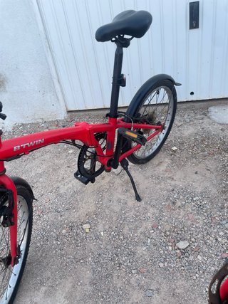 Bicicleta plegable B'TWIN roja