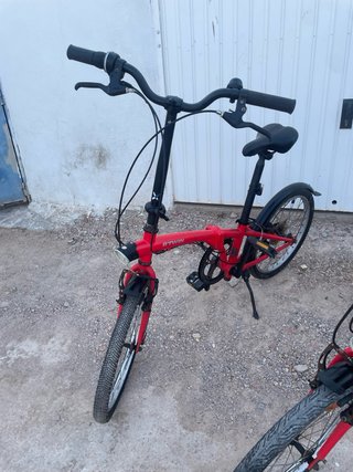 Bicicleta plegable B'TWIN roja