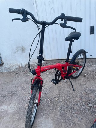 Bicicleta plegable B'TWIN roja