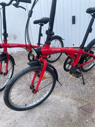 Bicicleta plegable B'TWIN roja