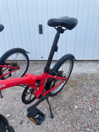 Bicicleta plegable B'TWIN roja