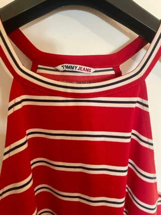 Vestido Tommy Jeans Rayas Rojo Blanco