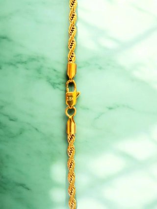 Cadena de oro 18k estilo cordón