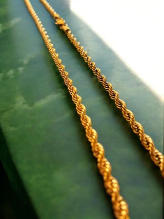 Cadena de oro 18k estilo cordón