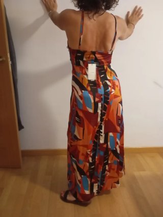 Vestido largo Sfera estampado