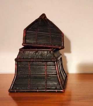 Caja vintage estilo boho chic con tapa