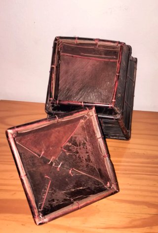 Caja vintage estilo boho chic con tapa