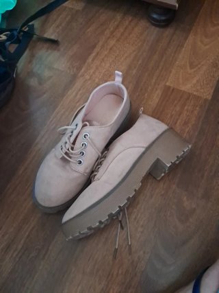 Mocasines rosa palo con tacón