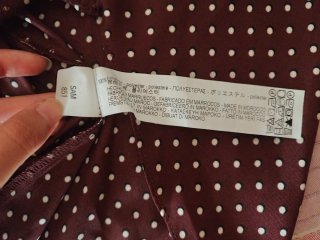 Camisa de lunares marrón Zara