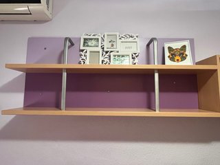 Estantería doble madera y metal