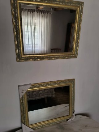 2 Marcos dorados madera vintage (2 unidades)