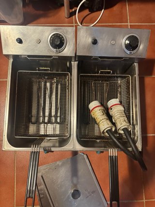 Freidora Profesional Doble Eléctrica 8+8L