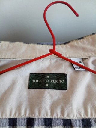 Camisa Roberto Verino cuadros beige/negro