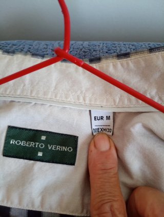 Camisa Roberto Verino cuadros beige/negro