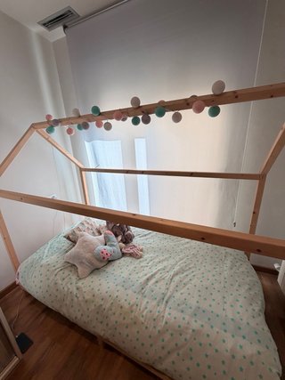 Cama 90 cm individual cabaña con somier