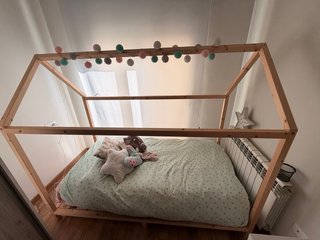 Cama 90 cm individual cabaña con somier