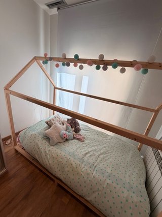 Cama 90 cm individual cabaña con somier
