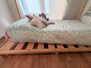 Cama 90 cm individual cabaña con somier