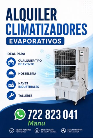 Alquiler Climatizador Evaporativo