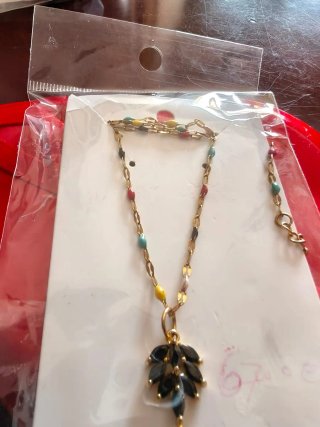 Collar Acero Inoxidable con Cerezas
