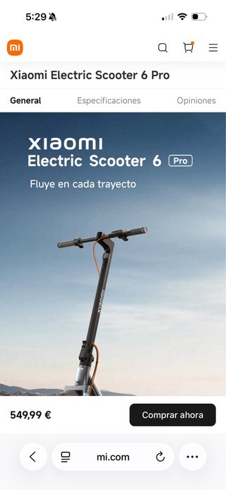 Patinete Eléctrico Xiaomi 6 pro - Como Nuevo