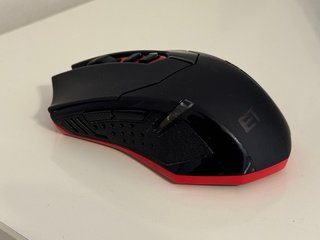 Ratón Óptico Inalámbrico Negro/Rojo