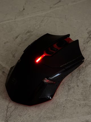 Ratón Óptico Inalámbrico Negro/Rojo