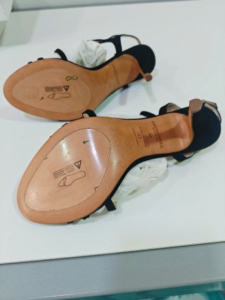 Sandalias de tacón negras para vestir