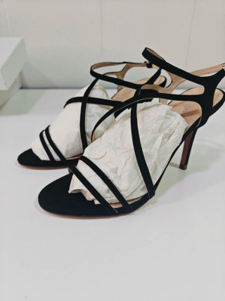 Sandalias de tacón negras para vestir