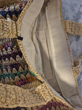 Bolso shopper rafia multicolor Parfois