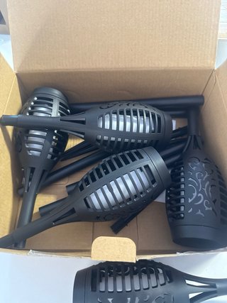 Torce Solari Nere Set 6 Pezzi