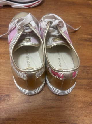 Zapatillas Michael Kors Mujer Doradas Rosas