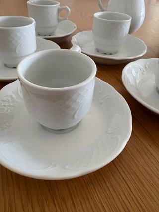 Juego de café 6 tazas y platos porcelana - Bidasoa