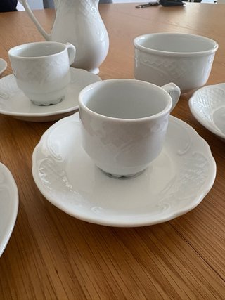 Juego de café 6 tazas y platos porcelana - Bidasoa