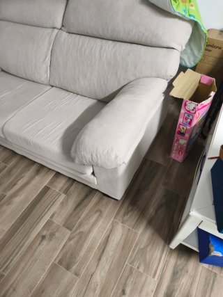 Sofá 3+2 plazas beige tela