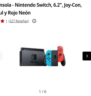 Nintendo Switch Azul y Rojo Neón
